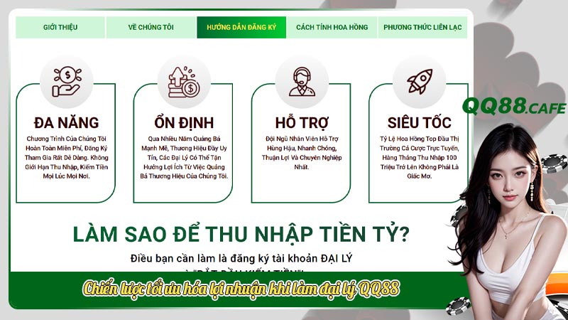 Chiến lược tối ưu hóa lợi nhuận khi làm đại lý QQ88