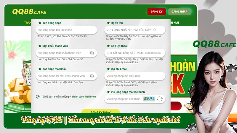 Đăng ký QQ88 | Cẩm nang chi tiết từ A đến Z cho người chơi