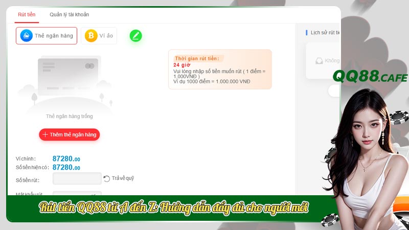 Rút tiền QQ88 từ A đến Z: Hướng dẫn đầy đủ cho người mới