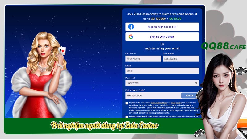 Trải nghiệm người dùng tại Zula Casino